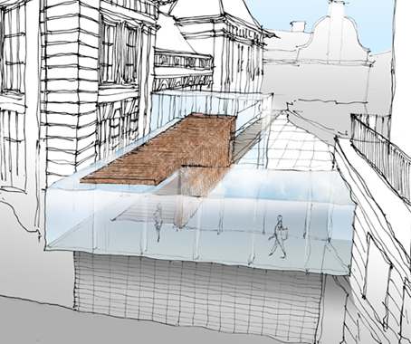 Edinburgh College of Art, design for connector bridge by The Collective